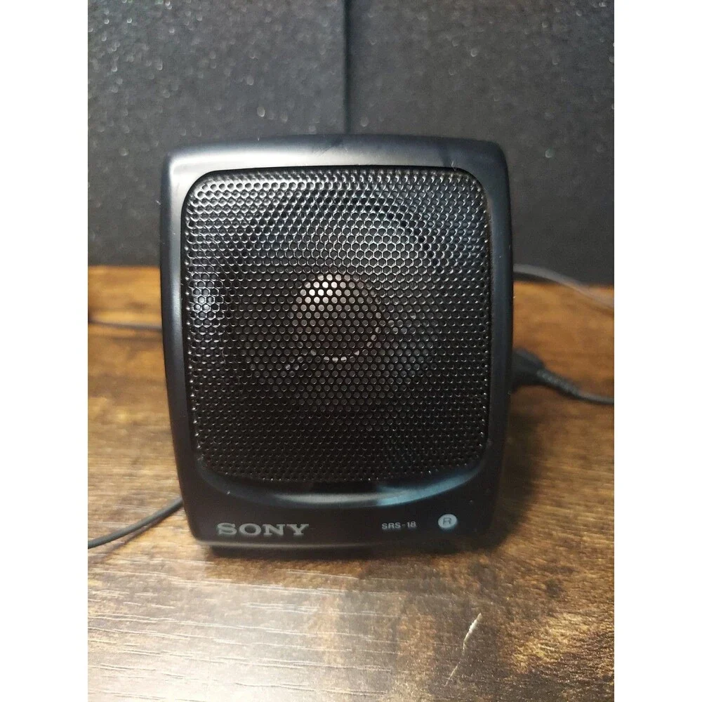 Vintage Portable Sony Powered Speakers Amplified SRS-18 Walkman Discman